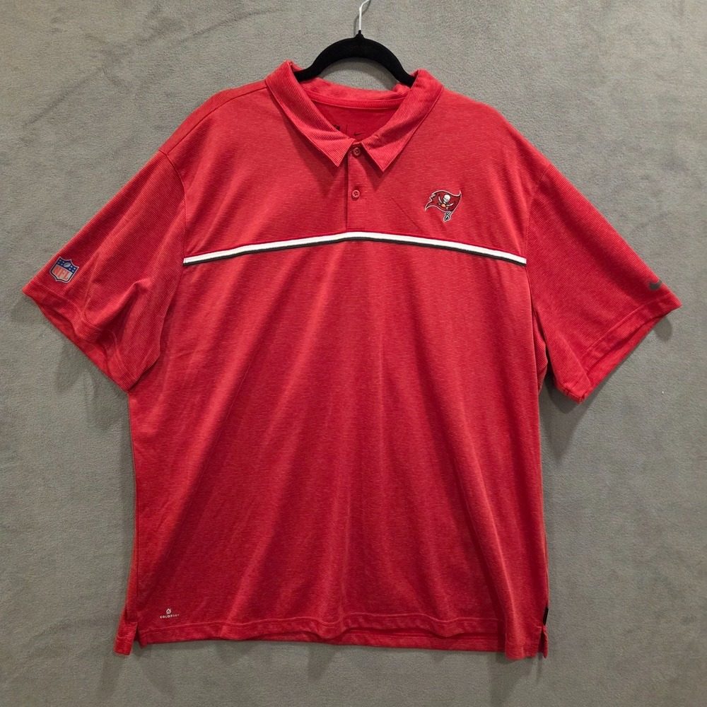 Nike NFL‎ Tampa Bay Buccaneers Polo Shirt Men's Size 3XL On Field ColorDry